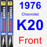 Front Wiper Blade Pack for 1976 Chevrolet K20 - Vision Saver