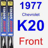 Front Wiper Blade Pack for 1977 Chevrolet K20 - Vision Saver