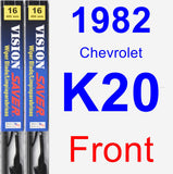 Front Wiper Blade Pack for 1982 Chevrolet K20 - Vision Saver