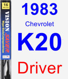 Driver Wiper Blade for 1983 Chevrolet K20 - Vision Saver