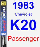 Passenger Wiper Blade for 1983 Chevrolet K20 - Vision Saver