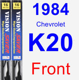Front Wiper Blade Pack for 1984 Chevrolet K20 - Vision Saver