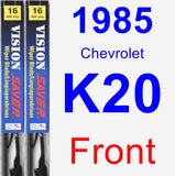 Front Wiper Blade Pack for 1985 Chevrolet K20 - Vision Saver
