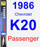 Passenger Wiper Blade for 1986 Chevrolet K20 - Vision Saver