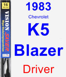Driver Wiper Blade for 1983 Chevrolet K5 Blazer - Vision Saver