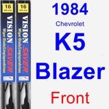 Front Wiper Blade Pack for 1984 Chevrolet K5 Blazer - Vision Saver