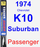 Passenger Wiper Blade for 1974 Chevrolet K10 Suburban - Vision Saver