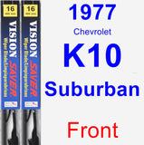 Front Wiper Blade Pack for 1977 Chevrolet K10 Suburban - Vision Saver