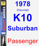 Passenger Wiper Blade for 1978 Chevrolet K10 Suburban - Vision Saver