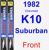 Front Wiper Blade Pack for 1982 Chevrolet K10 Suburban - Vision Saver