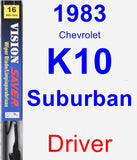 Driver Wiper Blade for 1983 Chevrolet K10 Suburban - Vision Saver
