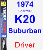 Driver Wiper Blade for 1974 Chevrolet K20 Suburban - Vision Saver