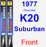 Front Wiper Blade Pack for 1977 Chevrolet K20 Suburban - Vision Saver