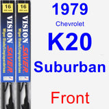 Front Wiper Blade Pack for 1979 Chevrolet K20 Suburban - Vision Saver