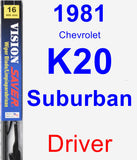 Driver Wiper Blade for 1981 Chevrolet K20 Suburban - Vision Saver