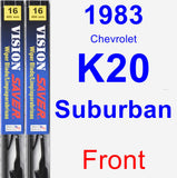 Front Wiper Blade Pack for 1983 Chevrolet K20 Suburban - Vision Saver