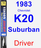 Driver Wiper Blade for 1983 Chevrolet K20 Suburban - Vision Saver