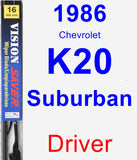 Driver Wiper Blade for 1986 Chevrolet K20 Suburban - Vision Saver