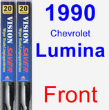 Front Wiper Blade Pack for 1990 Chevrolet Lumina - Vision Saver
