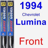 Front Wiper Blade Pack for 1994 Chevrolet Lumina - Vision Saver
