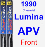 Front Wiper Blade Pack for 1990 Chevrolet Lumina APV - Vision Saver