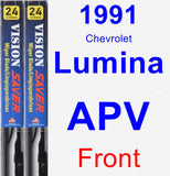Front Wiper Blade Pack for 1991 Chevrolet Lumina APV - Vision Saver