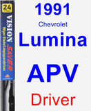 Driver Wiper Blade for 1991 Chevrolet Lumina APV - Vision Saver