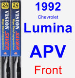 Front Wiper Blade Pack for 1992 Chevrolet Lumina APV - Vision Saver