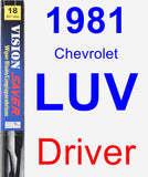 Driver Wiper Blade for 1981 Chevrolet LUV - Vision Saver