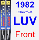 Front Wiper Blade Pack for 1982 Chevrolet LUV - Vision Saver