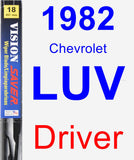 Driver Wiper Blade for 1982 Chevrolet LUV - Vision Saver