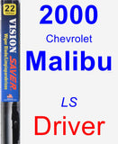Driver Wiper Blade for 2000 Chevrolet Malibu - Vision Saver