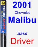 Driver Wiper Blade for 2001 Chevrolet Malibu - Vision Saver