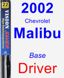 Driver Wiper Blade for 2002 Chevrolet Malibu - Vision Saver