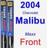 Front Wiper Blade Pack for 2004 Chevrolet Malibu - Vision Saver