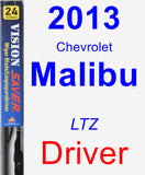 Driver Wiper Blade for 2013 Chevrolet Malibu - Vision Saver