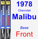 Front Wiper Blade Pack for 1978 Chevrolet Malibu - Vision Saver