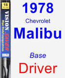 Driver Wiper Blade for 1978 Chevrolet Malibu - Vision Saver