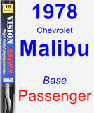 Passenger Wiper Blade for 1978 Chevrolet Malibu - Vision Saver