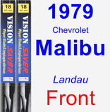 Front Wiper Blade Pack for 1979 Chevrolet Malibu - Vision Saver