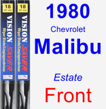 Front Wiper Blade Pack for 1980 Chevrolet Malibu - Vision Saver