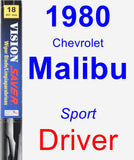 Driver Wiper Blade for 1980 Chevrolet Malibu - Vision Saver