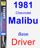 Driver Wiper Blade for 1981 Chevrolet Malibu - Vision Saver