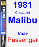 Passenger Wiper Blade for 1981 Chevrolet Malibu - Vision Saver
