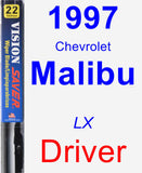 Driver Wiper Blade for 1997 Chevrolet Malibu - Vision Saver