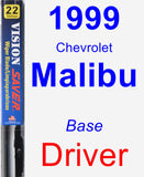Driver Wiper Blade for 1999 Chevrolet Malibu - Vision Saver