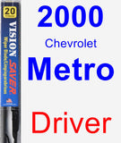 Driver Wiper Blade for 2000 Chevrolet Metro - Vision Saver