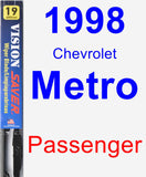 Passenger Wiper Blade for 1998 Chevrolet Metro - Vision Saver