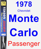 Passenger Wiper Blade for 1978 Chevrolet Monte Carlo - Vision Saver