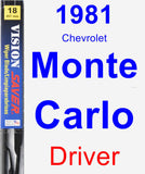 Driver Wiper Blade for 1981 Chevrolet Monte Carlo - Vision Saver